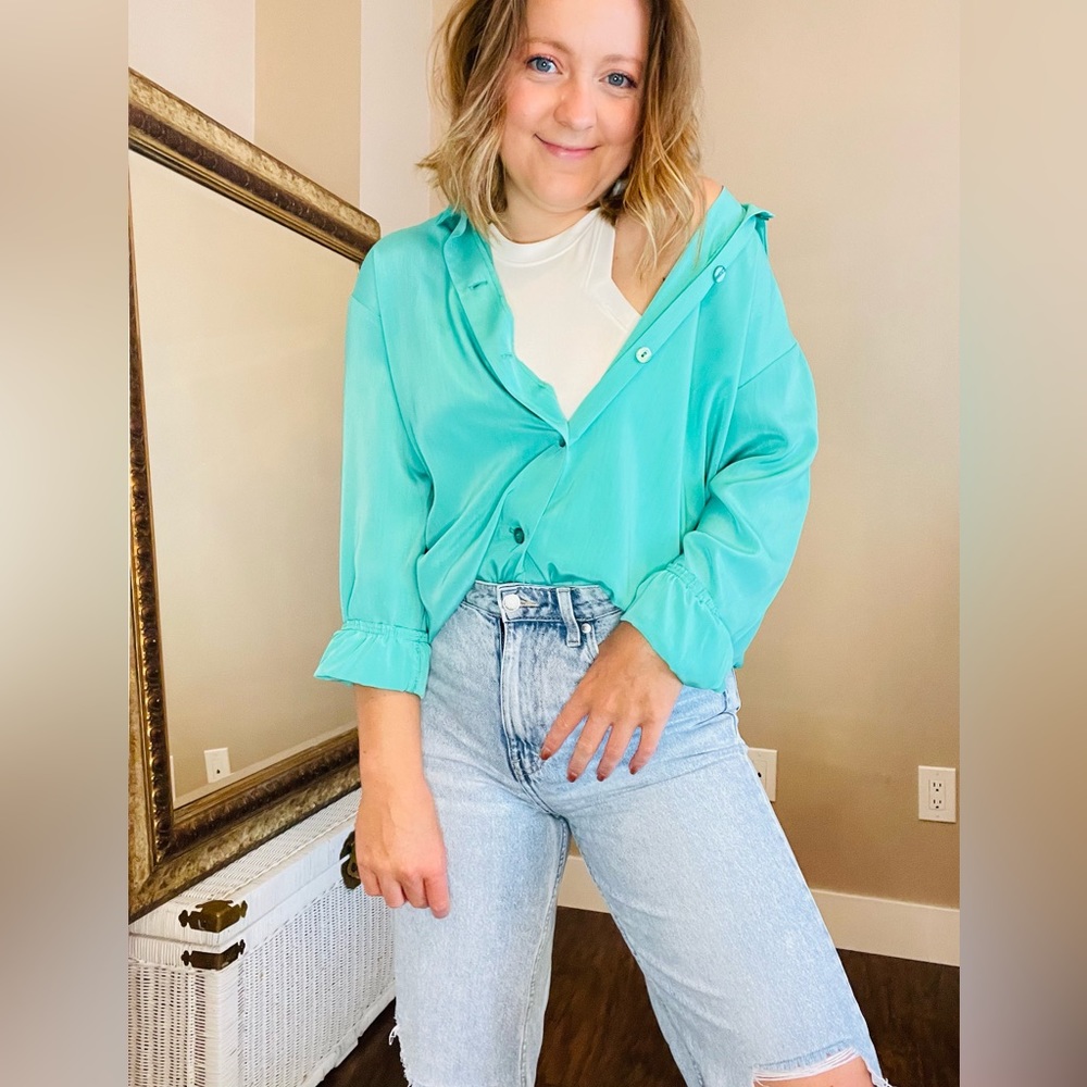 Green Vintage Button Down